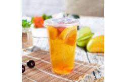 China Pet Disposable Cold Drink Cups With Lids Transparent Juice Cups Smoothies supplier