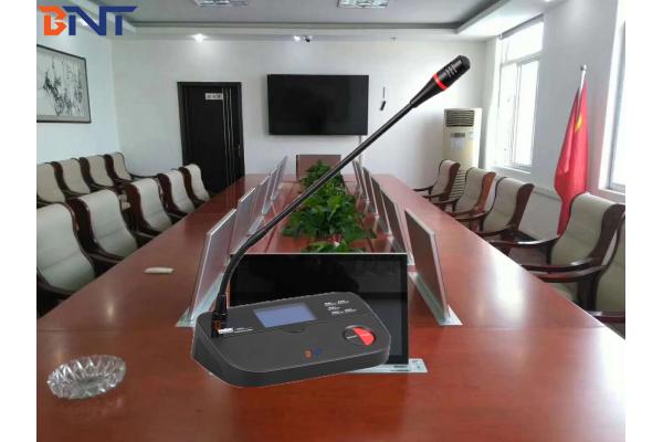 Conference system microphone with lcd screen for the discussion and voting