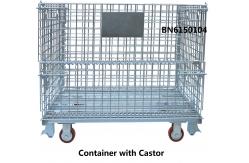 China Durable Collapsible Wire Container Industrial Wire Storage Bins 47”X40”X35” supplier