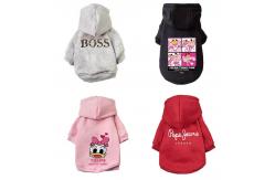 China Customized Pet Clothes Cartoon Dog Hoodie / Coat / Jacket With Print Pattern supplier