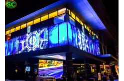 China P10.42 indoor Flexible Curved Transparent Curtain LED screen , OLED screen supplier
