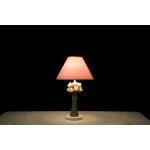 Fabric Round Elegant Home Table Lamps Flowers Shape For Protecting Eyes