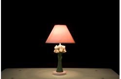 China Fabric Round Elegant Home Table Lamps Flowers Shape For Protecting Eyes supplier