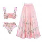 Summer Bikini Set in Vibrant Colors High Elasticity Wire Free Swimwear for sale
