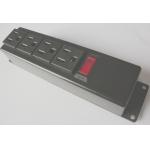 Metal Black PDU Power Distribution Unit 4 Way Multi Plug Socket With On Off  Switch for sale