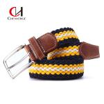Lady'S Nylon Woven Elastic Belt Needle Buckle Jeans Customized Logo for sale