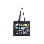 30cm*31cm*10cm Large Canvas Handbag Cotton Leather Handle Canvas Market Tote Bag for sale