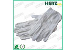 China Safety White Antistatic Stripe Polyester ESD Work Gloves Cleanroom Electronics Industry supplier