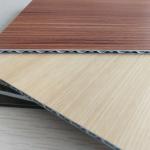 Wood Grain Aluminum Core Panel Light Weight Fireproof Length 2400mm Customzied for sale