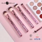 5pcs Travel Makeup Brushes Set With 100% Synthetic Hair And Aluminium Ferrule Plastic Handle Beauty Tools for sale