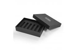 China Custom Matt Black Paper Gift Box With Foam Insert For Perfume Packages supplier