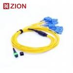 12 Fibers MPO To LC Singlemode Fiber Optic MPO-LC 2.0mm Straight Harness Cables for sale