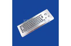 China Rugged Industrial Desktop Stainless Steel Metal Keyboard With Optical Trackball Mouse supplier