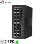 IP40 Industrial Ethernet POE Switch 16 Port 10/100/1000T 802.3at PoE+ 8 Port 100/1000X SFP for sale