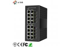 China IP40 Industrial Ethernet POE Switch 16 Port 10/100/1000T 802.3at PoE+ 8 Port 100/1000X SFP supplier