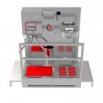 Stainless Steel Tripod Turnstile with Hand Sanitizer Dispenser for sale