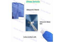 China Nonwoven SMS Patient Visitor Disposable Isolation Gowns For Labotatary Food Using supplier
