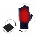 Washable Electric Heated Gloves USB Powered Button Closure Fingerless type for sale