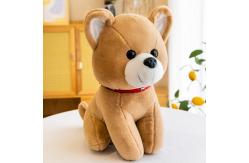 China OEM Brushy Stuffed  Dog Toys With Printed Logo supplier