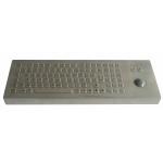 Movable 0.45mm flat keys Industrial Metal Keyboard with 800DPI optical trackball