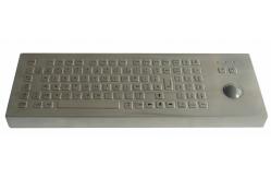 China Movable 0.45mm flat keys Industrial Metal Keyboard with 800DPI optical trackball supplier