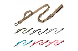 China Pet Explosion Proof Reflective Leash Double Handle Nylon Tactical Dog Leash supplier