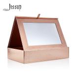 Rose Golden Foldable Cosmetic Travel Box With Makeup Mirror for sale