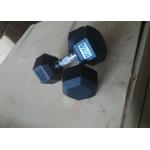 10LBS Rubber Hexagon Dumbbells Rubber And Stainless Handles for sale