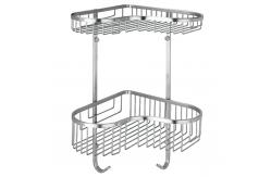 China OEM ODM  Bathroom Storage Baskets Wall Mounting 2 Tier Shower Basket supplier