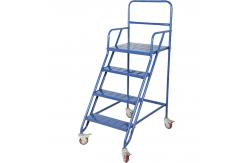 China 6M Movable RAL Powder Coated 4 Step Steel Ladders supplier
