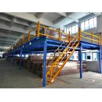 Cold Rolling Steel Industrial Mezzanine Floors For Warehouse , Blue / Orange for sale