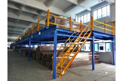 China Cold Rolling Steel Industrial Mezzanine Floors For Warehouse , Blue / Orange supplier