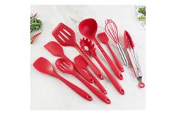 China Lightweight Fadeless 10 Piece Silicone Kitchen Utensil Set supplier