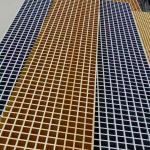 UV Resistant Glass Fibre Grating Sheets Customized Shape for Construction for sale