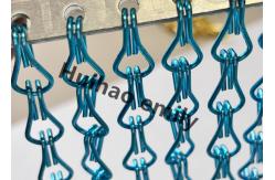 China 12x24mm Aluminum Metal Mesh Chain Curtain With Anodized Treatment supplier