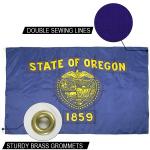 State of Oregon Flag 3x5 ft Outdoor Heavy duty Dupont Nylon US Flags Strong Canvas Heading and  Brass Grommets for sale