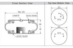 China W01-358-7009 Convoluted Air Spring Air Bellow Suspension 1B12-301 SAF Holland supplier
