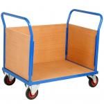 Substantial Timber Panel Trolley 500KG Platform Cart With Sides for sale