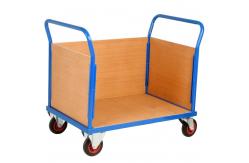 China Substantial Timber Panel Trolley 500KG Platform Cart With Sides supplier
