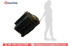 China High Sensitivity Pass Through Metal Detector 7'' Touch Display Screen With Wheels supplier