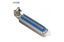 China 25 Pairs 50pin Male IDC Ribbon Connector With L Shape Plastic Hood supplier