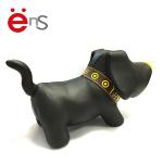 Black Dog Plastic Piggy Bank Toy Non Phthalate Pvc ABS Pu Material