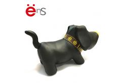 China Black Dog Plastic Piggy Bank Toy Non Phthalate Pvc ABS Pu Material supplier