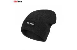 China Fluorescent Running Hat High Visibility Knit Reflective Patch Beanie supplier