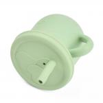 Customizable Silicone Sippy Cup For 6 Month Old Pink And Green