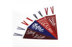 China Custom 30*76cm Felt Pennant Flag , Digital Printing Hanging Triangle Flags supplier