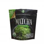Custom Printing  Bags Aluminum Foil Stand Up Pouch Matcha Green Tea Powder Packing Bags for sale