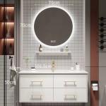 LED Mirrored Bathroom Cabinets Toilet Vanity Cupboard Restroom Sink for sale