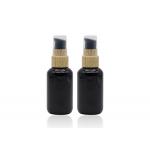 Solid Black 30ml Refillable Plastic Spray Bottles Pet Plastic Bottles Round Shoulder