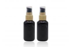 China Solid Black 30ml Refillable Plastic Spray Bottles Pet Plastic Bottles Round Shoulder supplier